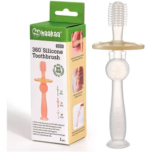 Escova Dental Infantil de Silicone 360° Haakaa Clear
