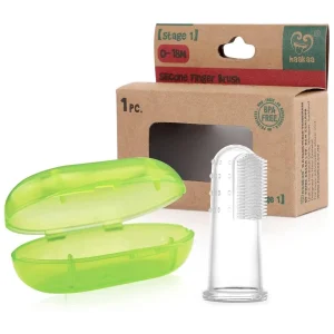 Escova Dedeira De Silicone Para Bebês Haakaa